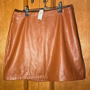 Brown leather Skirt